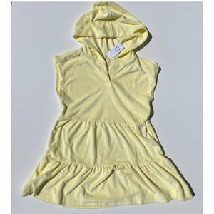 NWT Gap BabyGap Toddler Girl Terry Cotton Blend Cover-Up Hooded Dress (Sz 5T)